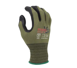 15G Nylon   Spandex Liner, Soft-foam Nitrile Palm Coated Gloves (Three Finger Touch Screen)