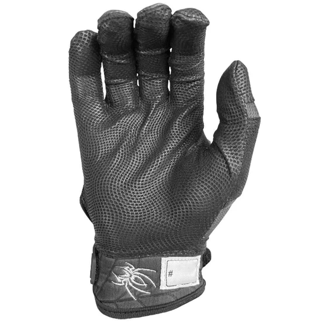 2023 Spiderz Pro Model Batting Gloves: Black/White