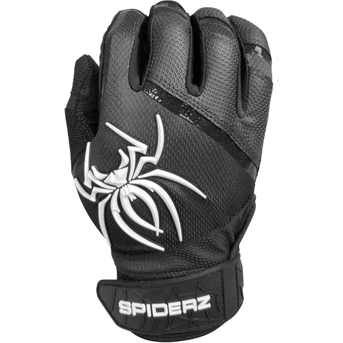 2023 Spiderz Pro Model Batting Gloves: Black/White