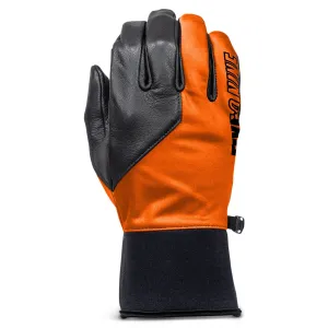 509  Factor Pro Snowmobile Gloves Leather Windproof Neoprene Cuff Race Orange