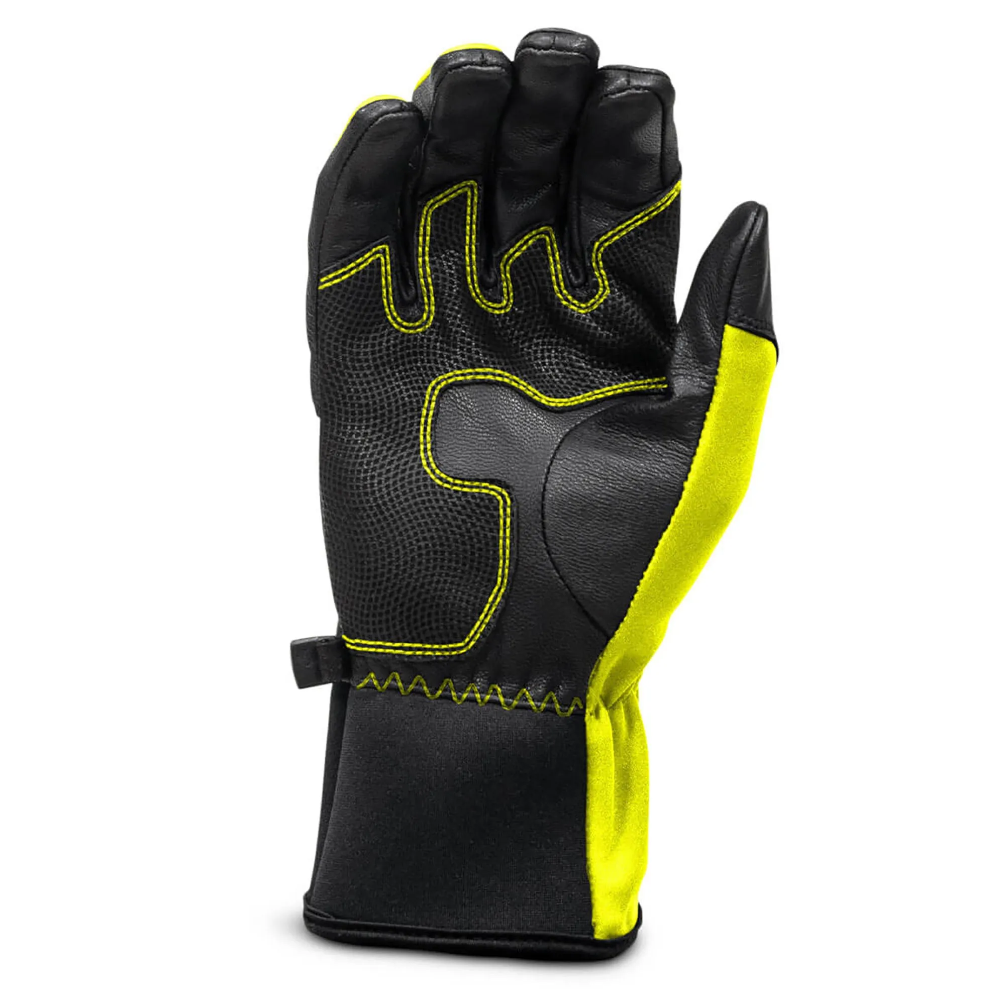 509  Factor Pro Snowmobile Gloves Leather Windproof Neoprene Cuff Racing Hi-Vis