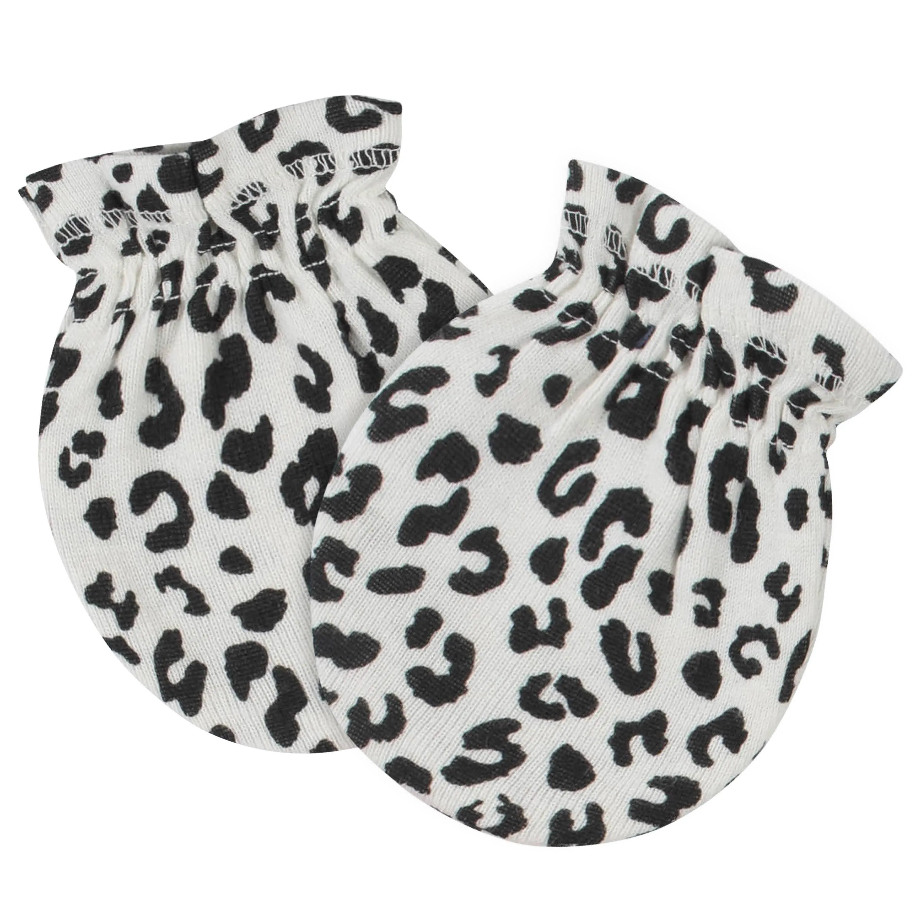 8-Piece Baby Girls Leopard Caps & Mittens Set