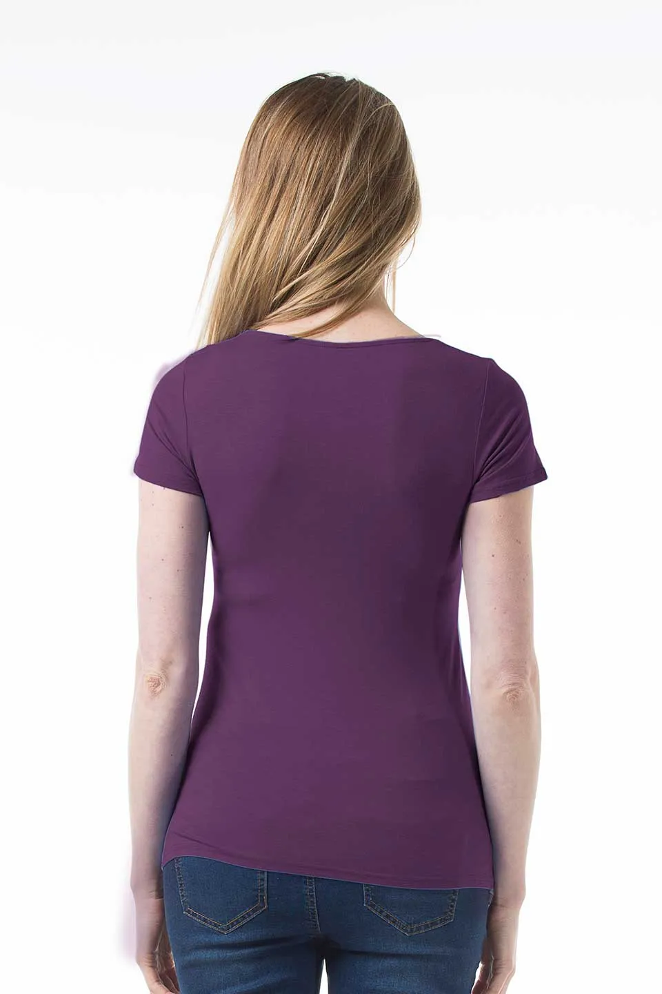 Aggie Empire Nursing Top Eggplant