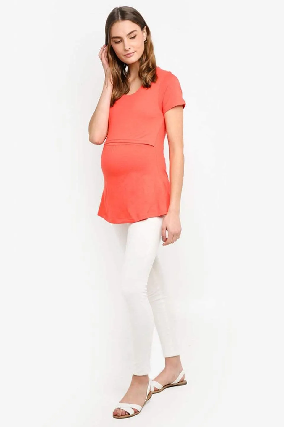 Aggie Empire Top Coral