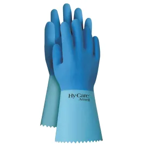 ALPHATEC 62-400 RUBBER COATED KNIT LINED - Hy-Care® Gloves, Natural Latex, Blue