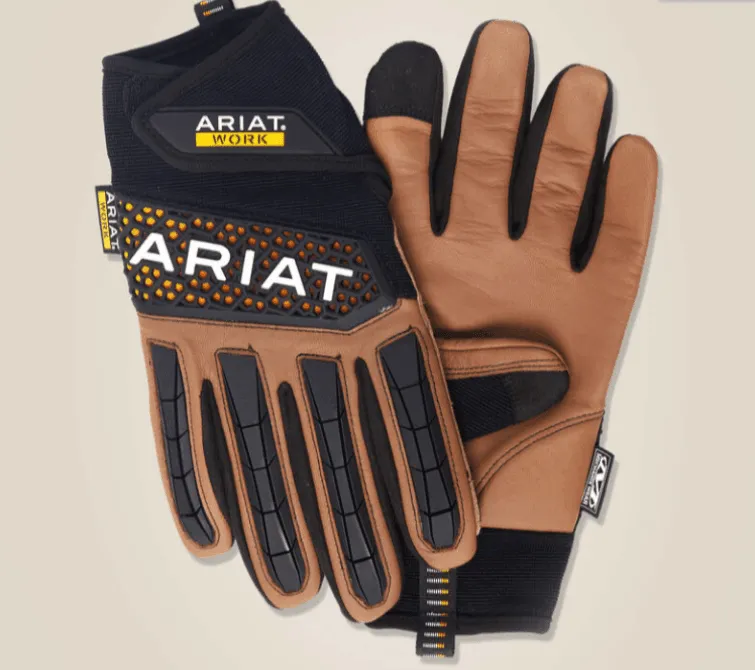 Ariat Men's Brown & Black Everyday Impact Work Gloves 10042831