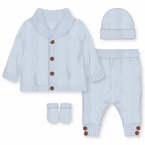 Baby Clothing Blue  Cable Knit Set