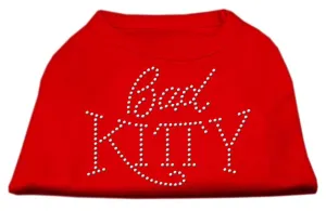 Bad Kitty Rhinestud Shirt Red S (10)