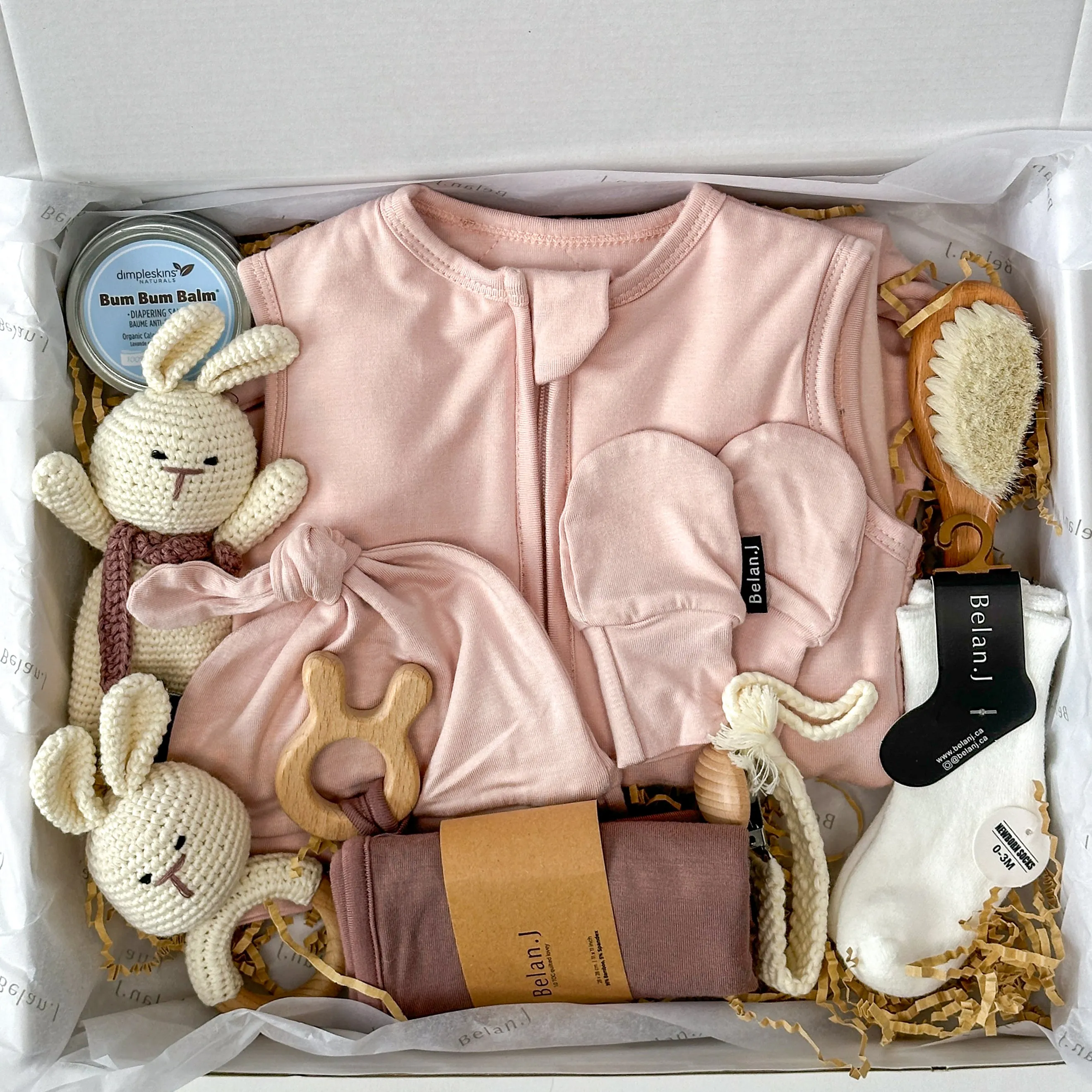 Belan.J Welcome Baby Gift Box - Rose Quartz