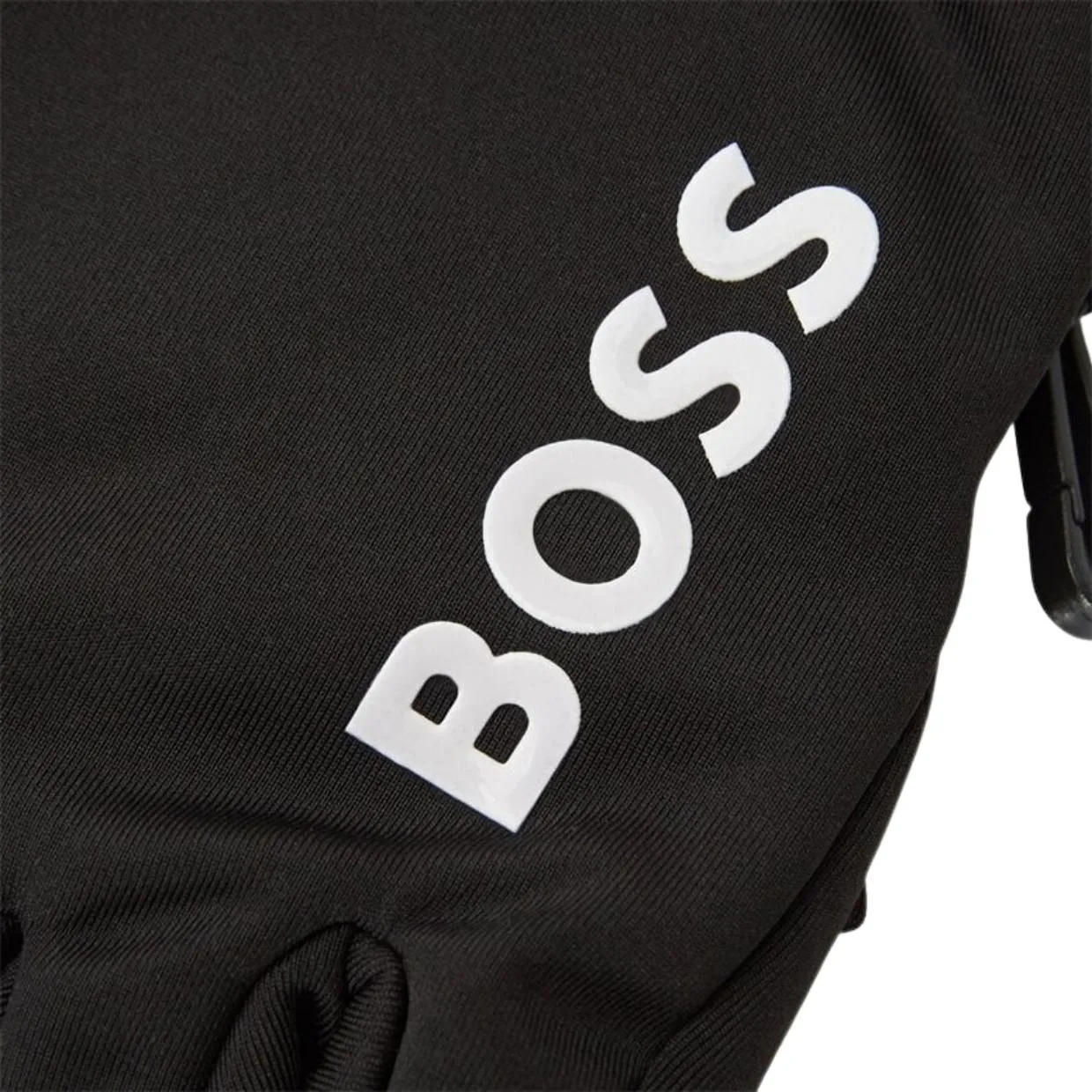 BOSS Printed Contrast Logo Black Gloves