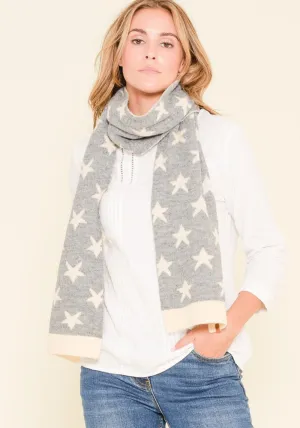 Brakeburn Ladies Star Scarf - Grey- sale -