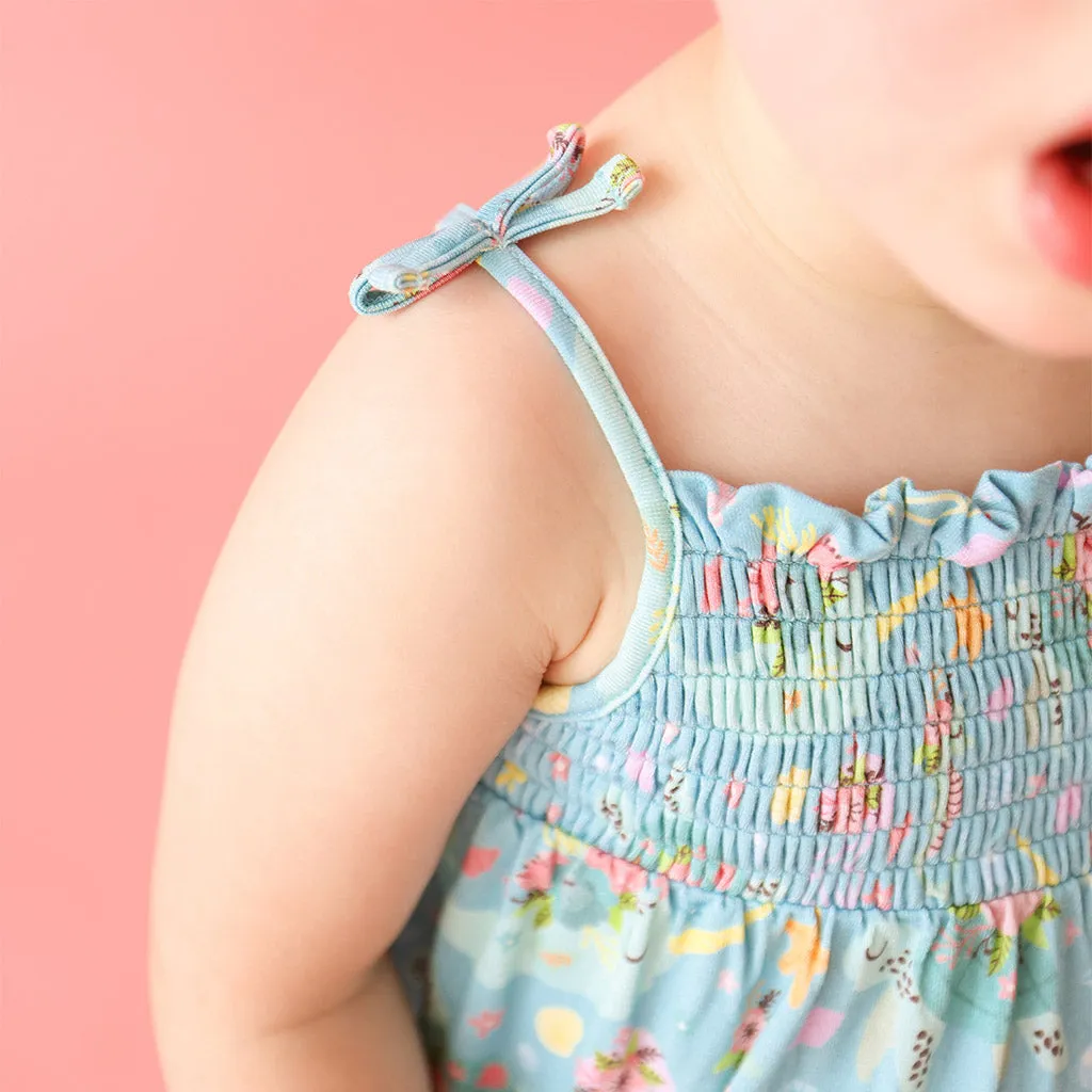 Cady Sleeveless Smocked Bubble Romper