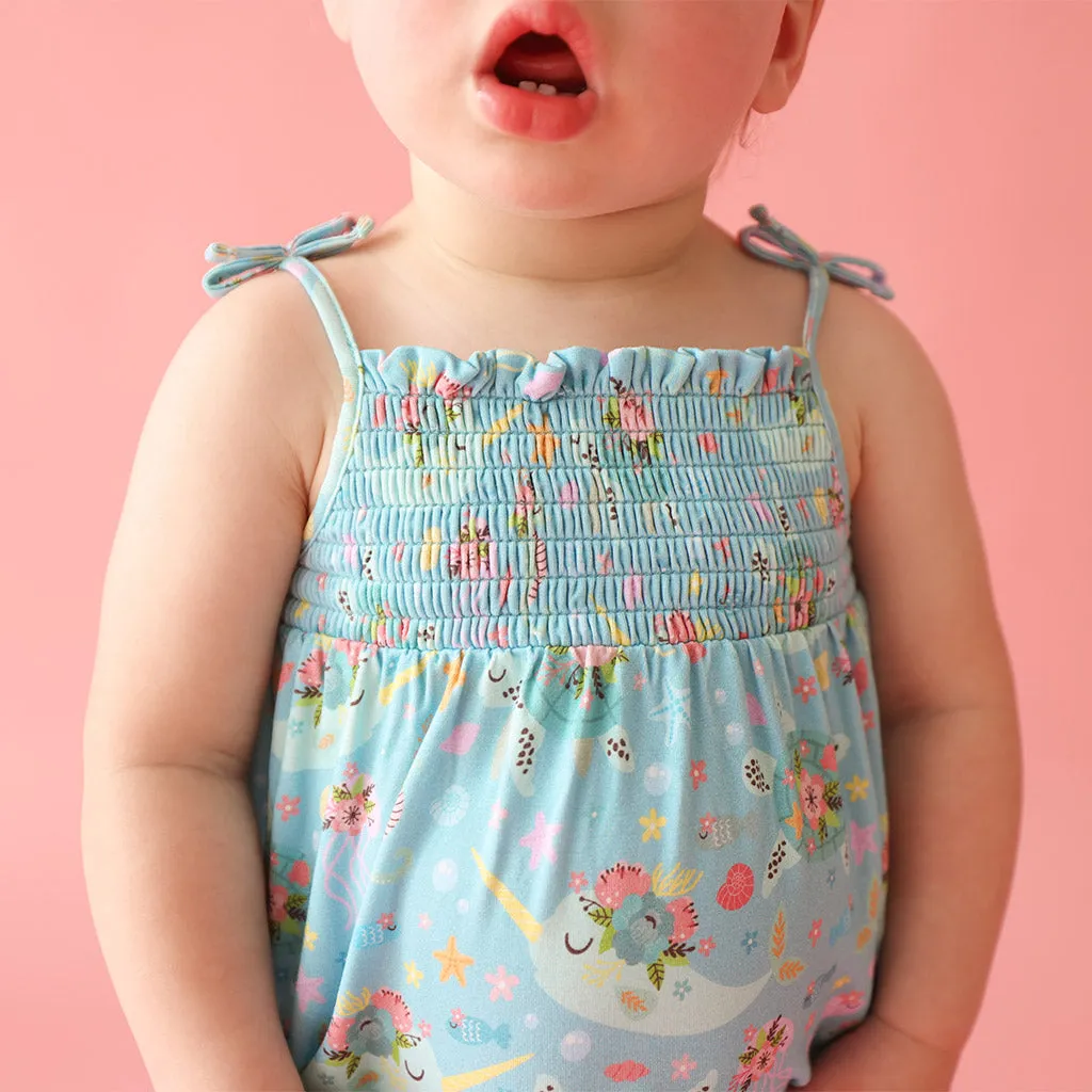 Cady Sleeveless Smocked Bubble Romper