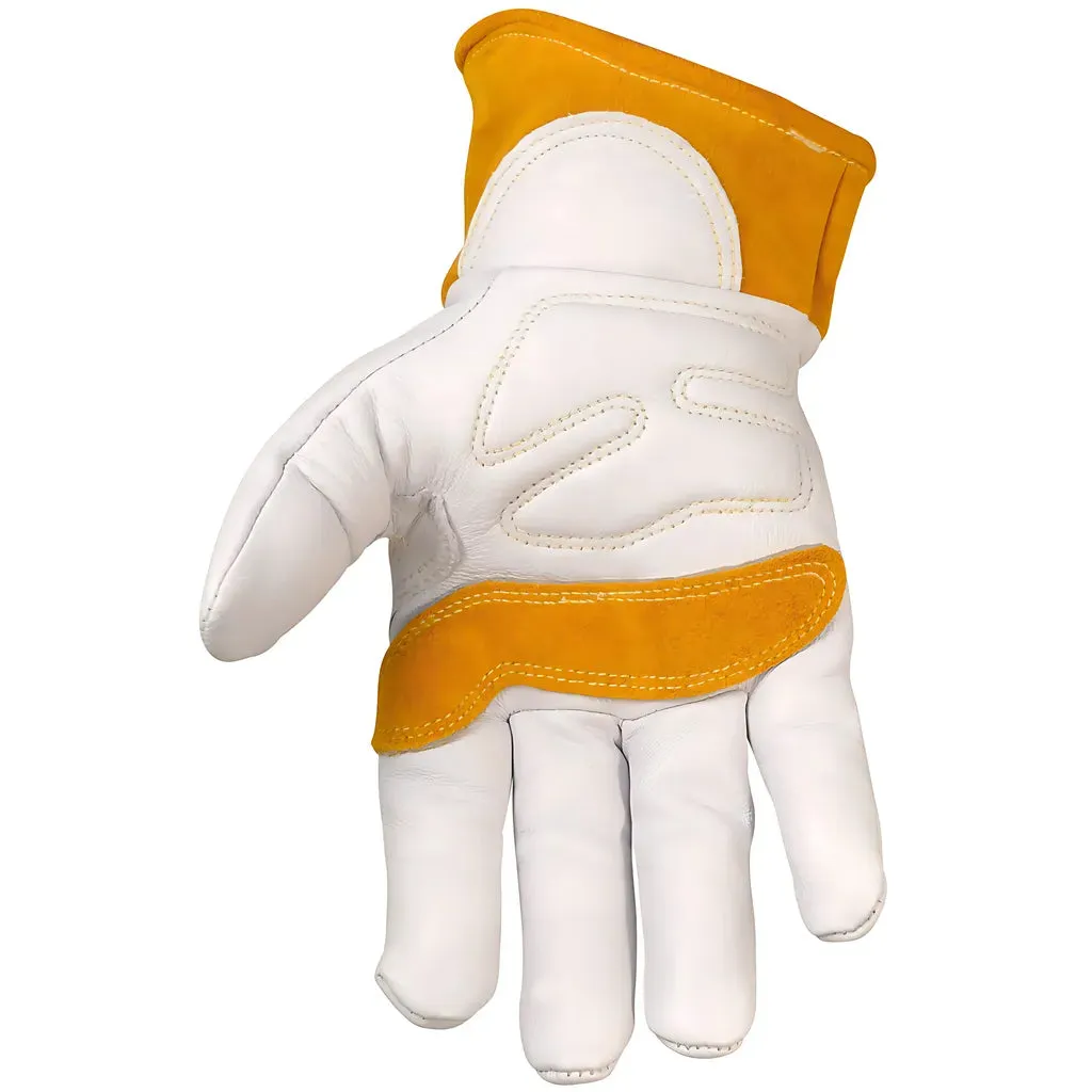 Caiman 1871-3 Premium Goat Grain TIG/MIG Welder's Glove with Wool Insulated Back - Scalloped Cuff