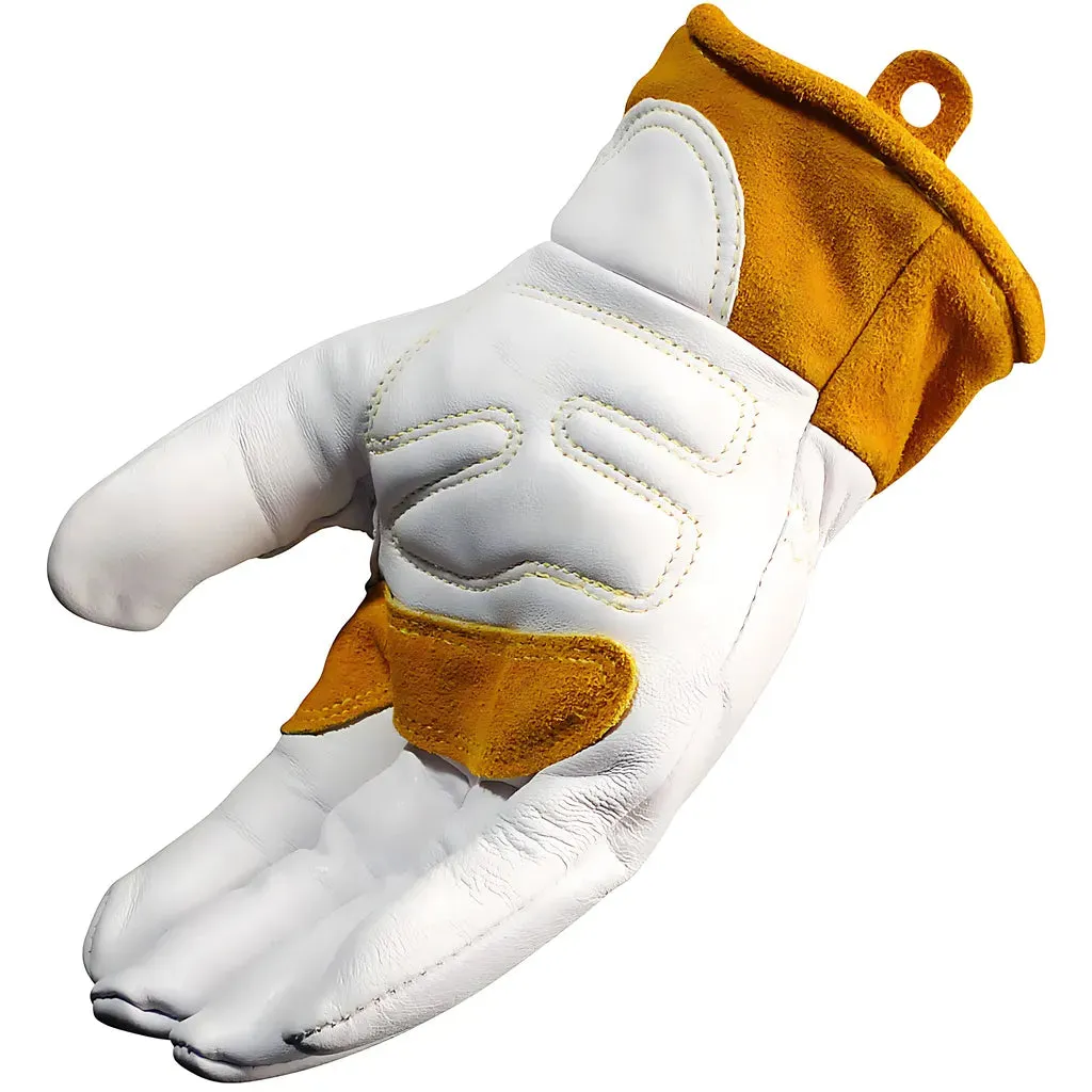 Caiman 1871-5 Premium Goat Grain TIG/MIG Welder's Glove with Wool Insulated Back - Scalloped Cuff