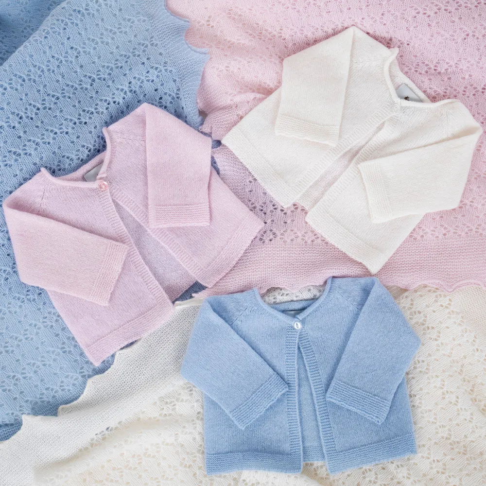 Cashmere Baby Cardigan - Pink