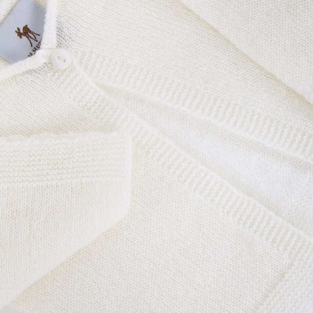 Cashmere Baby Cardigan - White