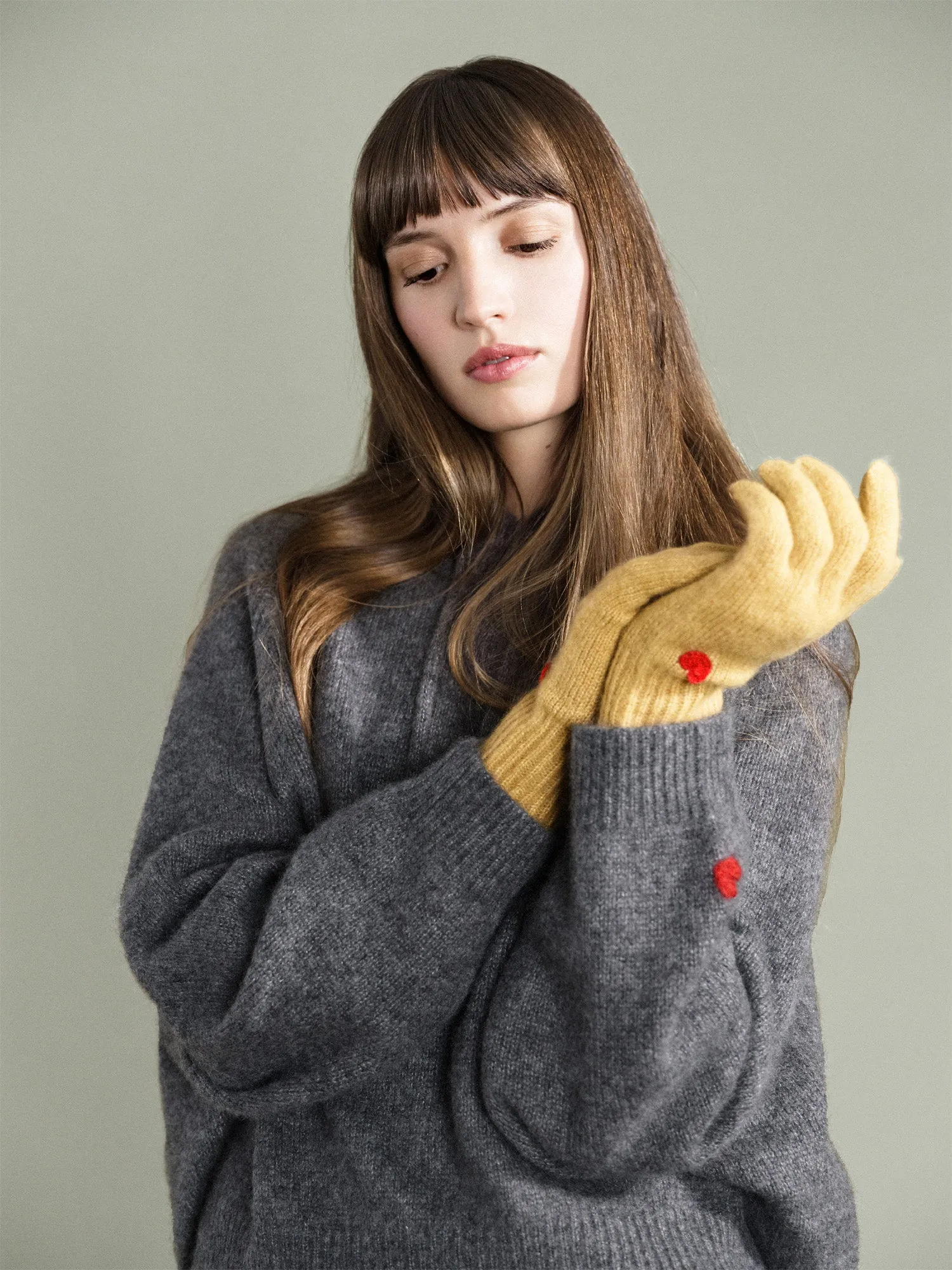 Cashmere Heart Gloves