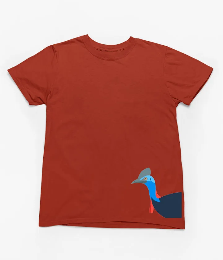 Cassowary Head Side Print Adults T-Shirt (Various Colours)