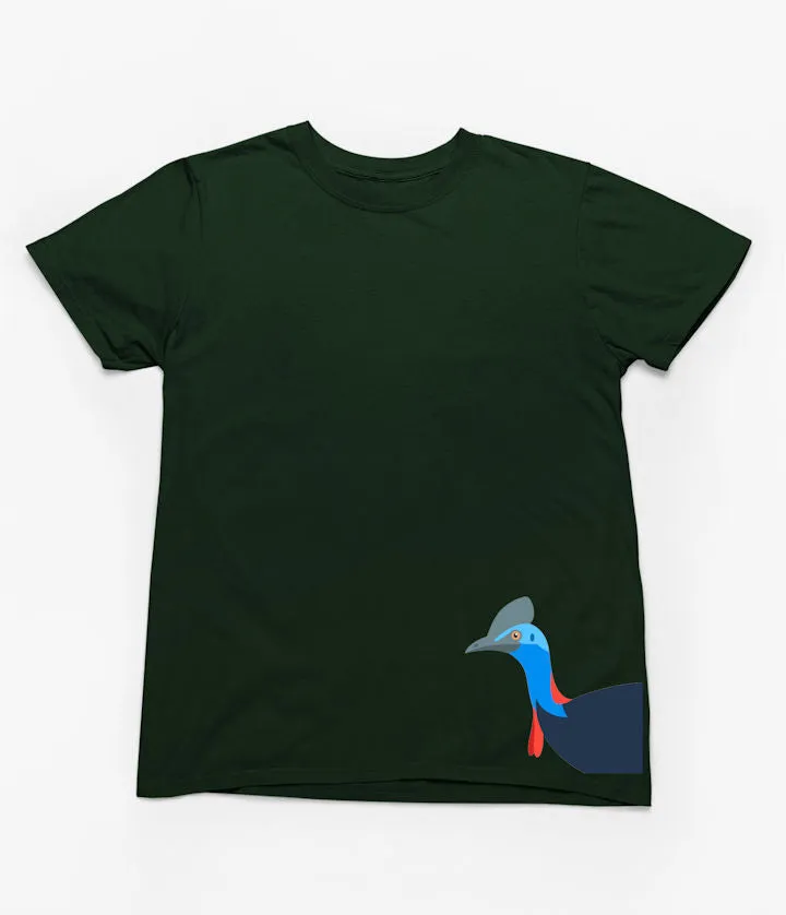 Cassowary Head Side Print Adults T-Shirt (Various Colours)