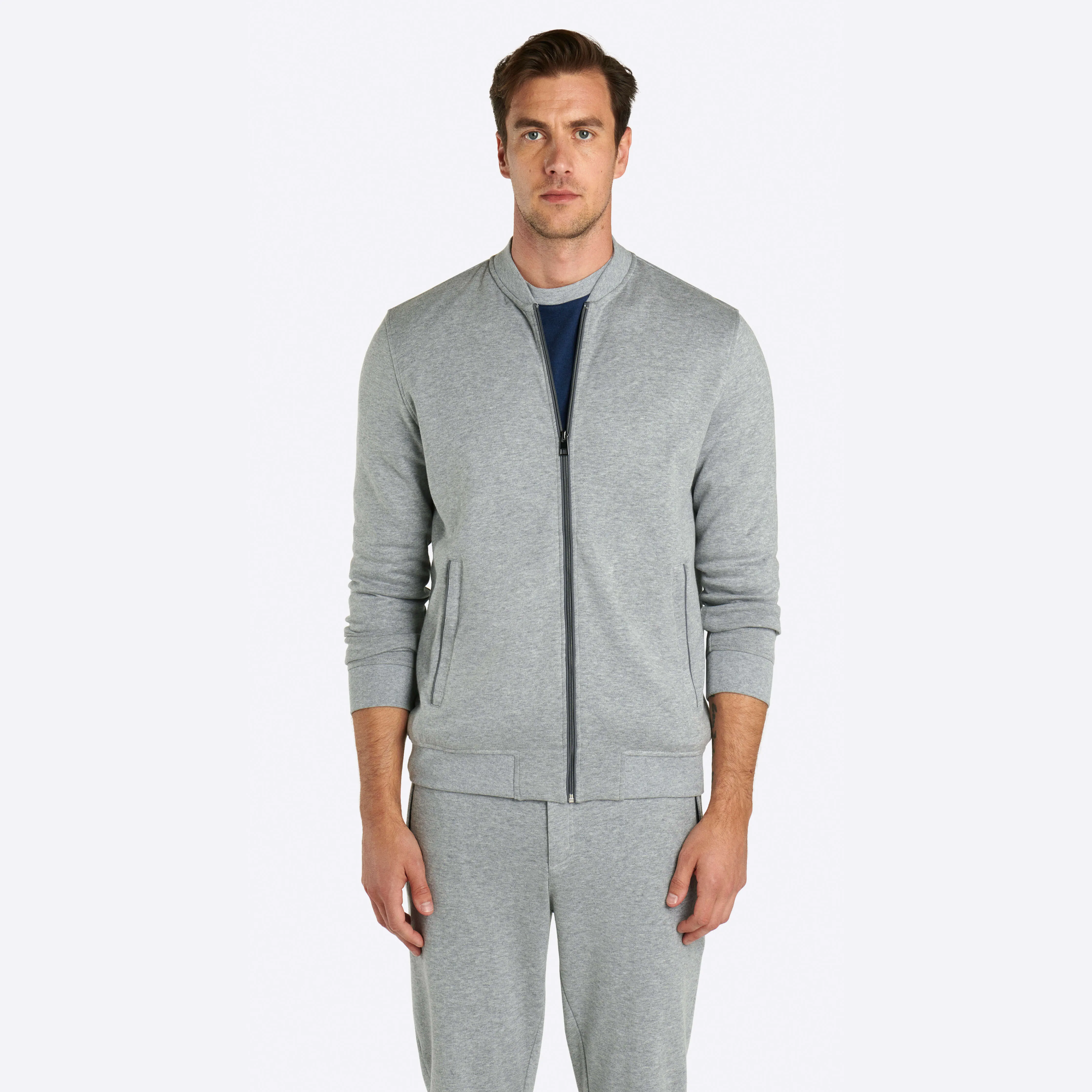 COMFORT Solid Heather Full Zip Sweatshirt