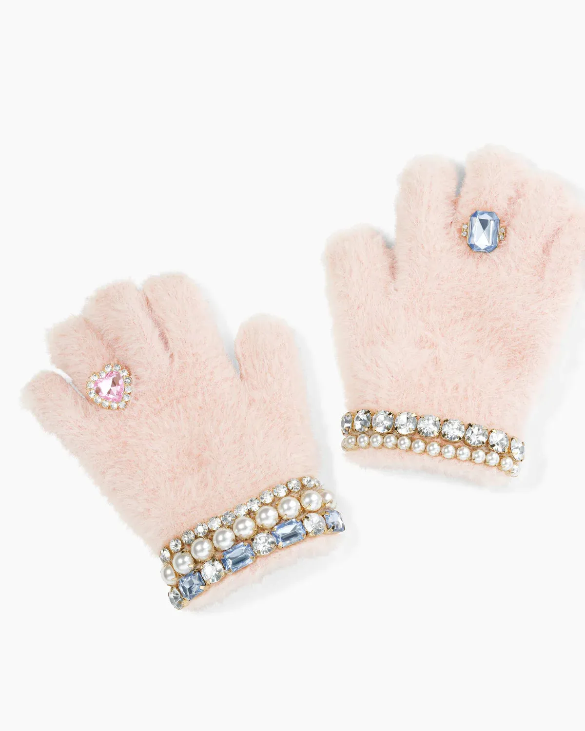 Cotton Candy Jeweled Gloves