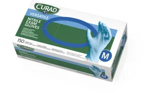 CURAD Textured Nitrile Exam Gloves, Medium (box of 150)