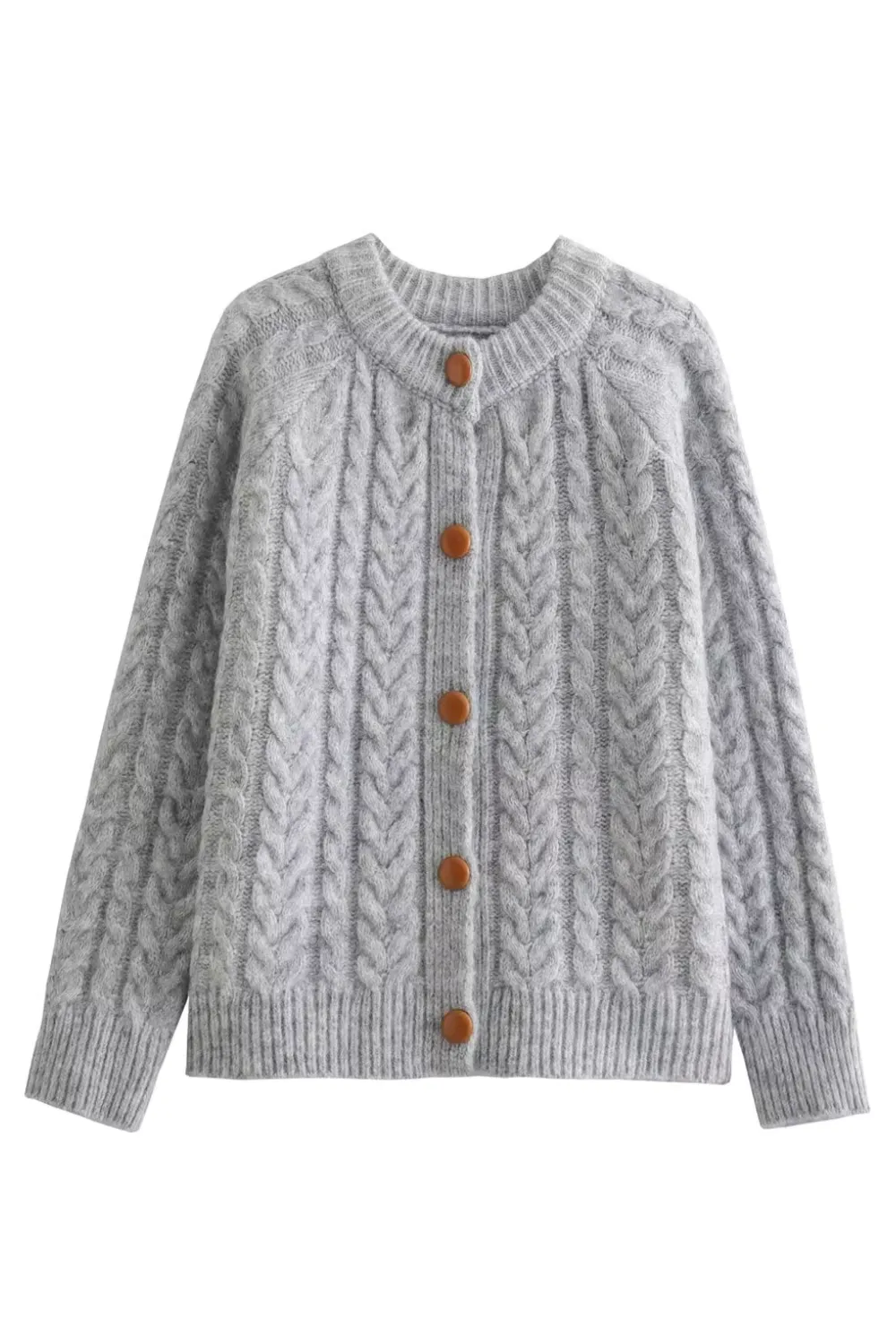 'Daisy' Cable-Knit Loose Cardigan (2 Colors)