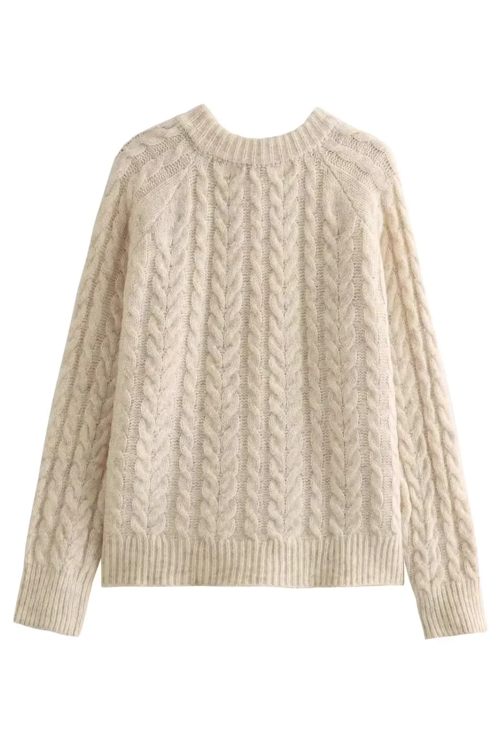 'Daisy' Cable-Knit Loose Cardigan (2 Colors)