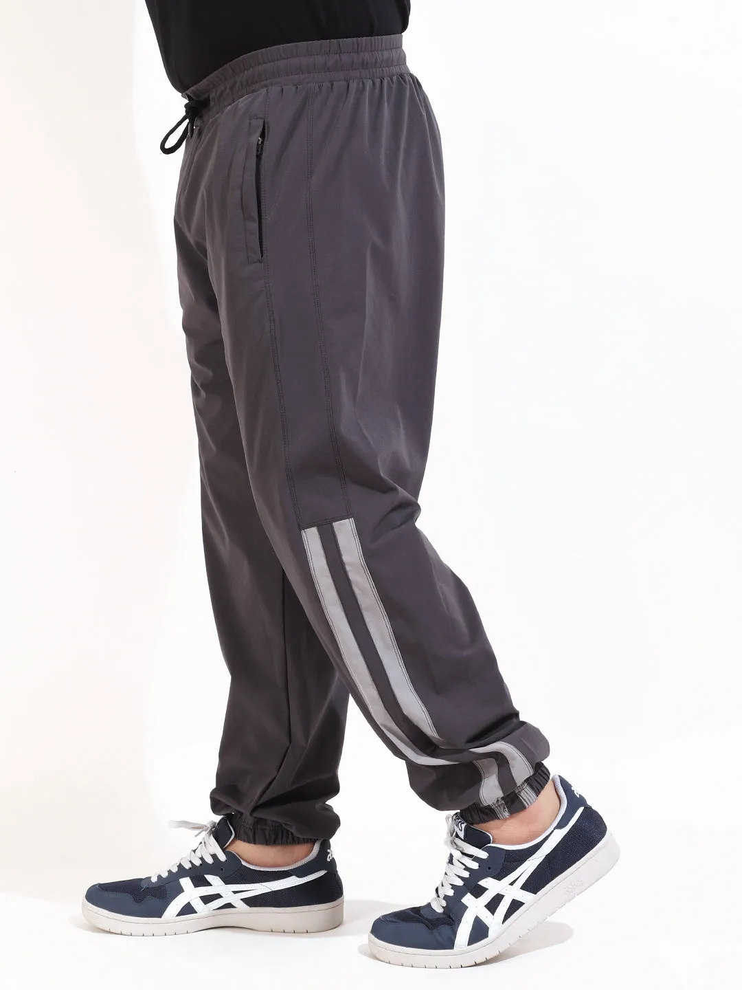 Dark Grey Terry Lycra Trackpant