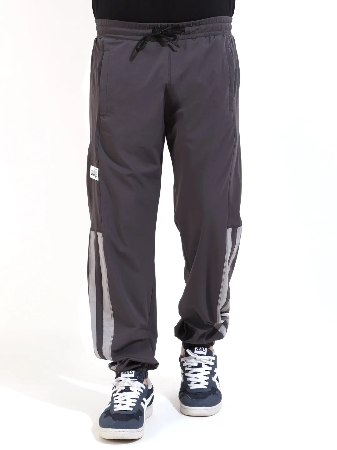 Dark Grey Terry Lycra Trackpant