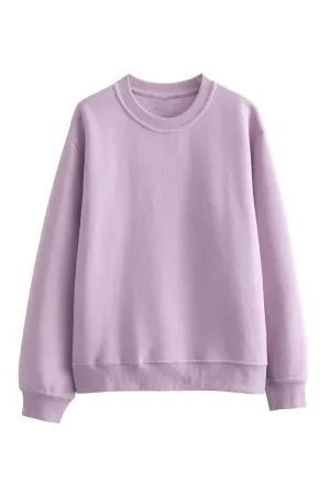 'Elise' Round-Neck Minimalist Sweatshirt (4 Colors)