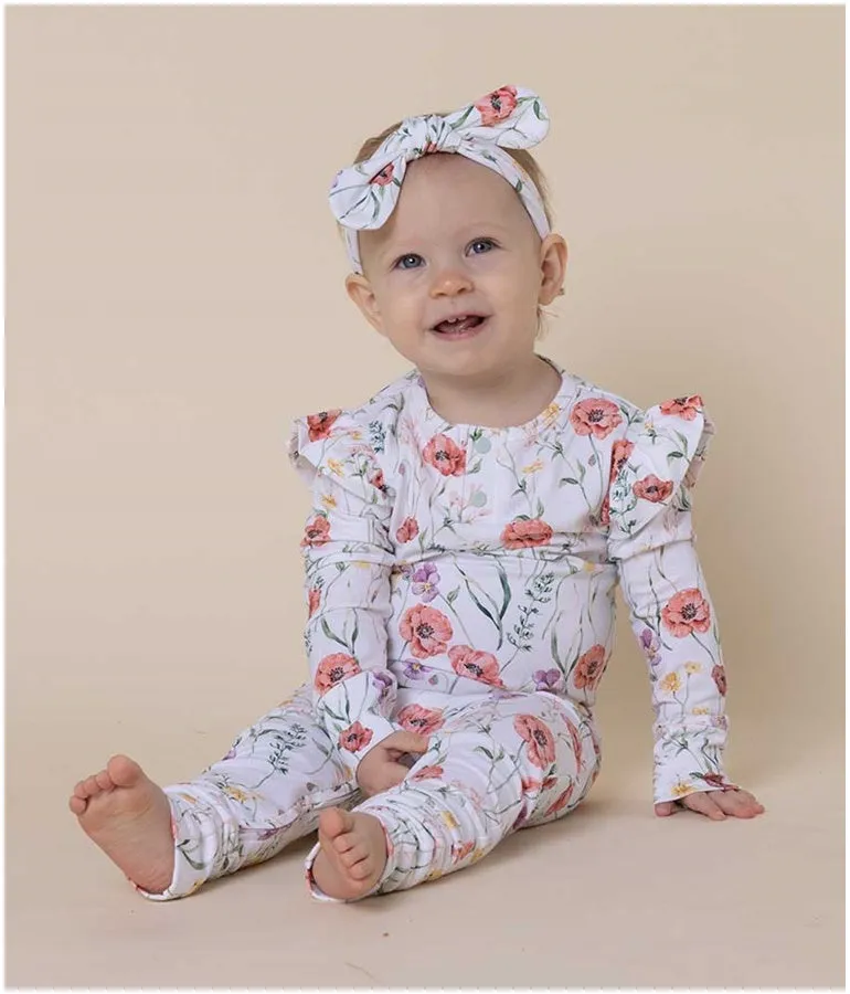 Girl's Meadow Organic-cotton Growsuit