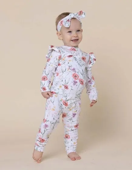 Girl's Meadow Organic-cotton Growsuit