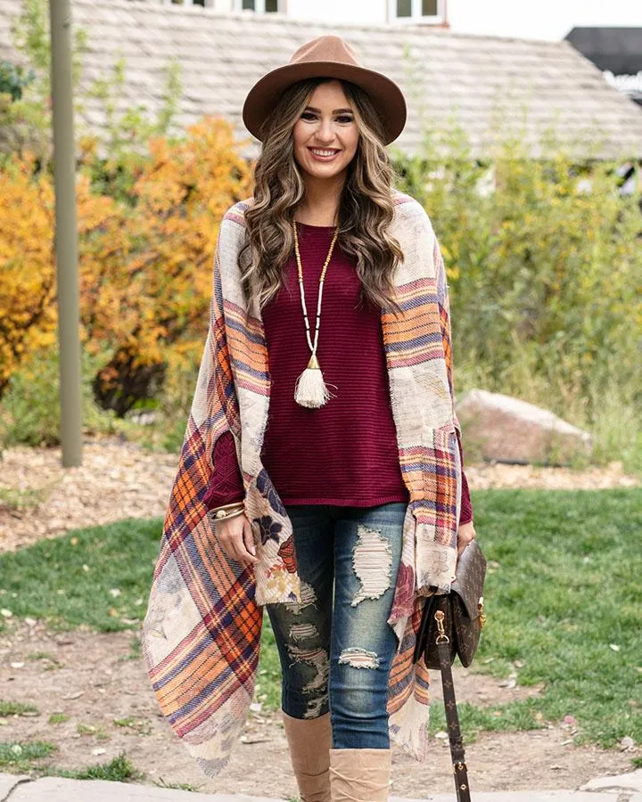 Grace & Lace Reversible Pocket Poncho