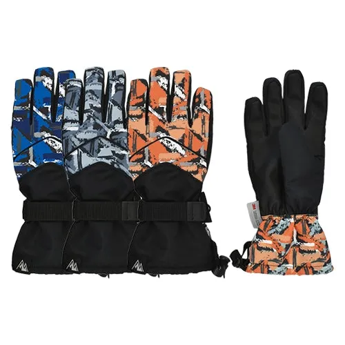 Grand Sierra Boys Printed Snowboard Glove with Thinsulate (Size 4-7)