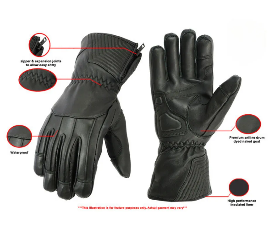 Guantlet Leather Riding Gloves