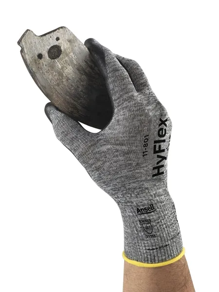 HyFlex Nitrile Foam Coating Nylon Safety Gloves - Black & Gray