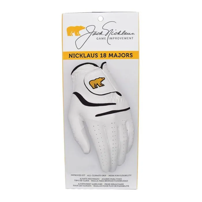 Jack Nicklaus Junior 18 Majors Golf Glove - White - Left Hand