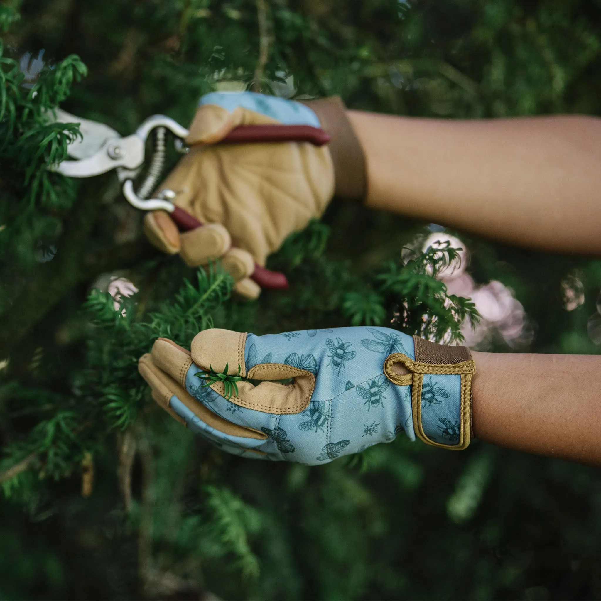 Kent & Stowe Blue Flutter Bugs Comfort Gloves