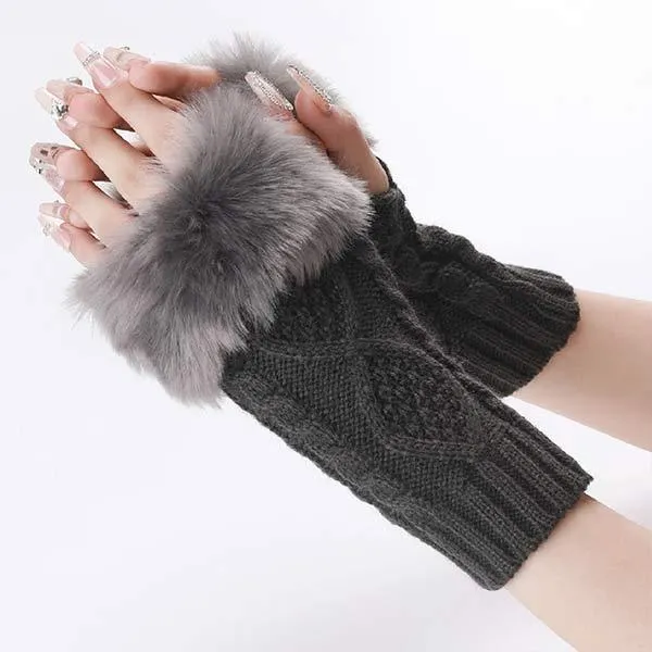 Knit Insulated Fingerless Arm Sleeves 34427193C