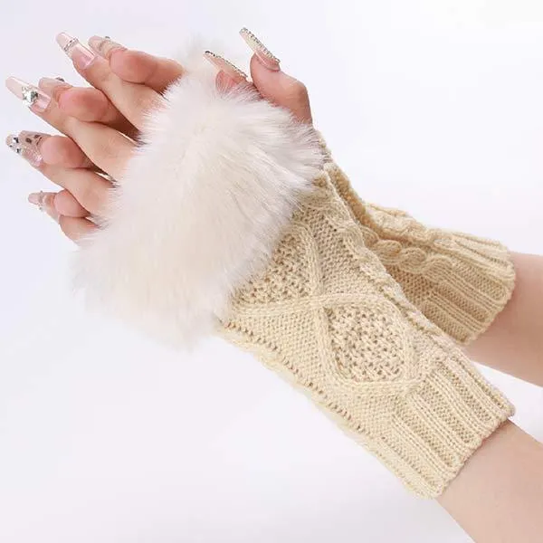 Knit Insulated Fingerless Arm Sleeves 34427193C