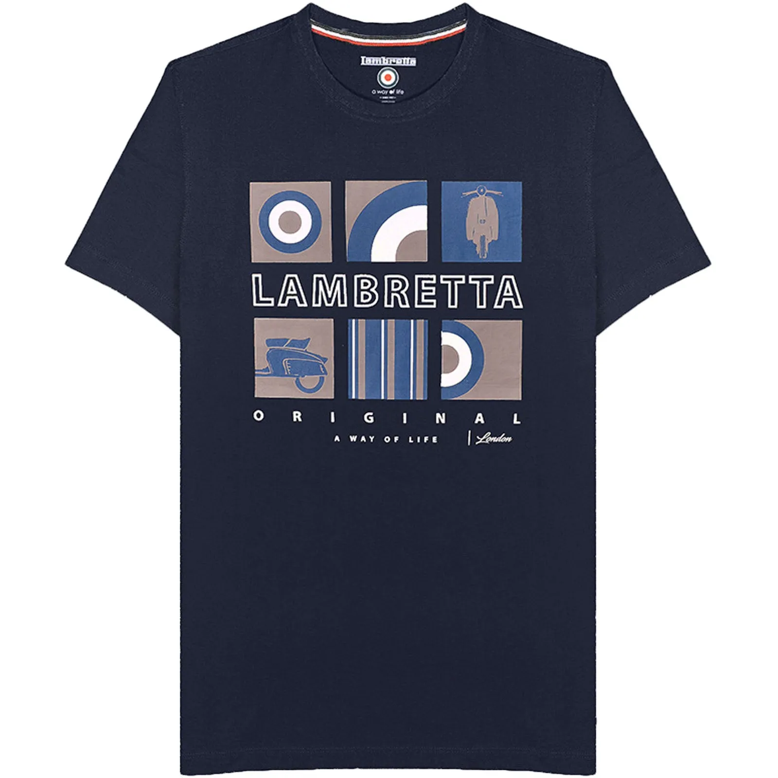 Lambretta Mens Box Icon Cotton T-Shirt