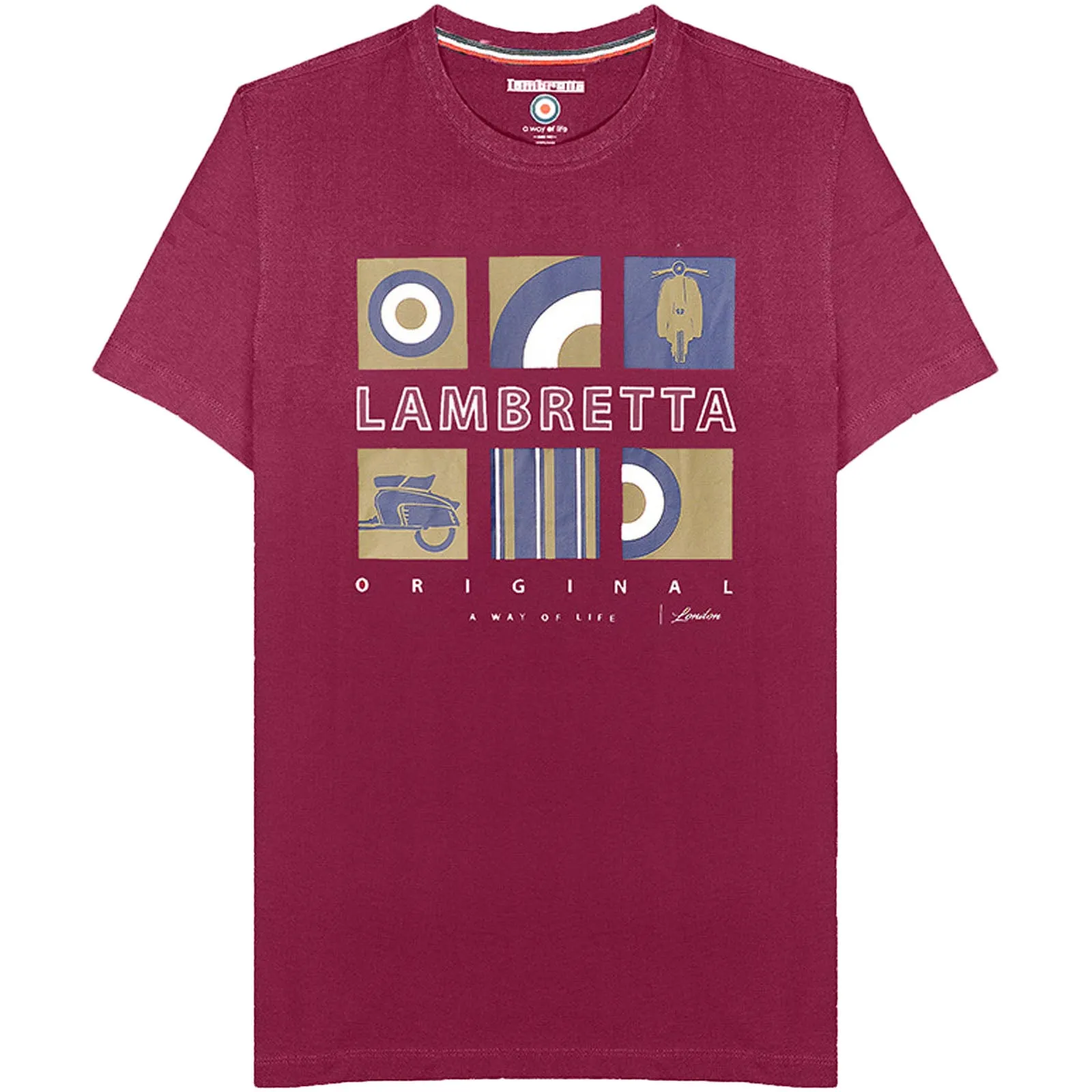 Lambretta Mens Box Icon Cotton T-Shirt