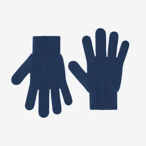 Merino Wool Gloves - Marine Blue