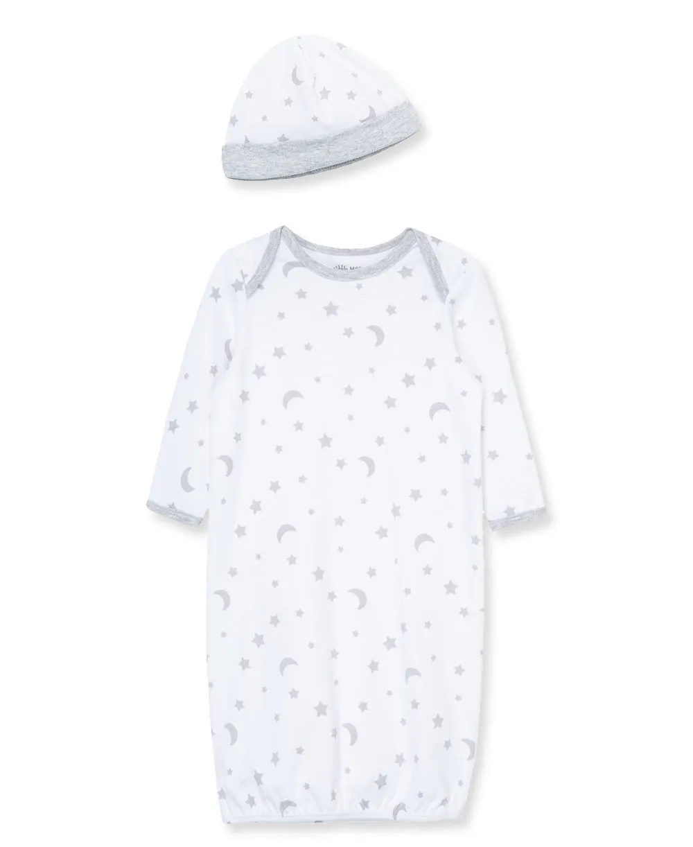 Moon & Stars Sleeper Gown and Hat