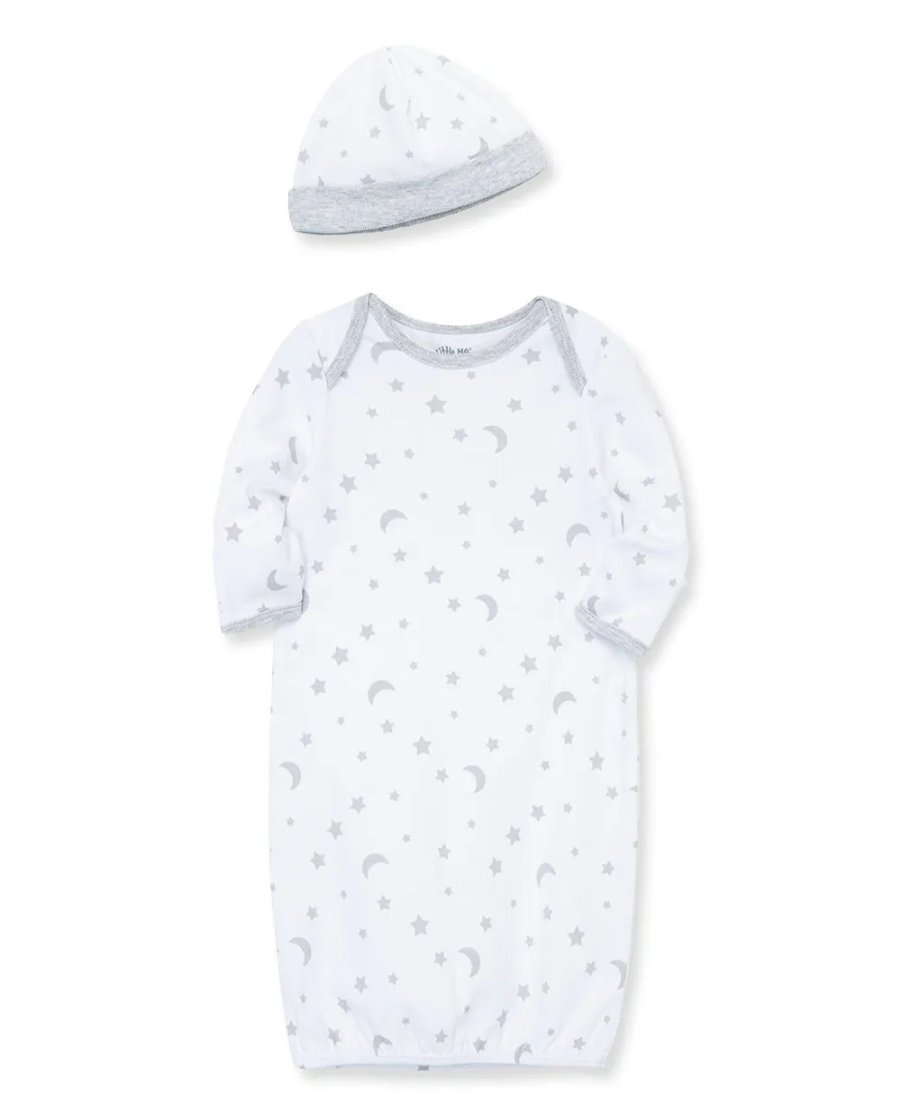 Moon & Stars Sleeper Gown and Hat