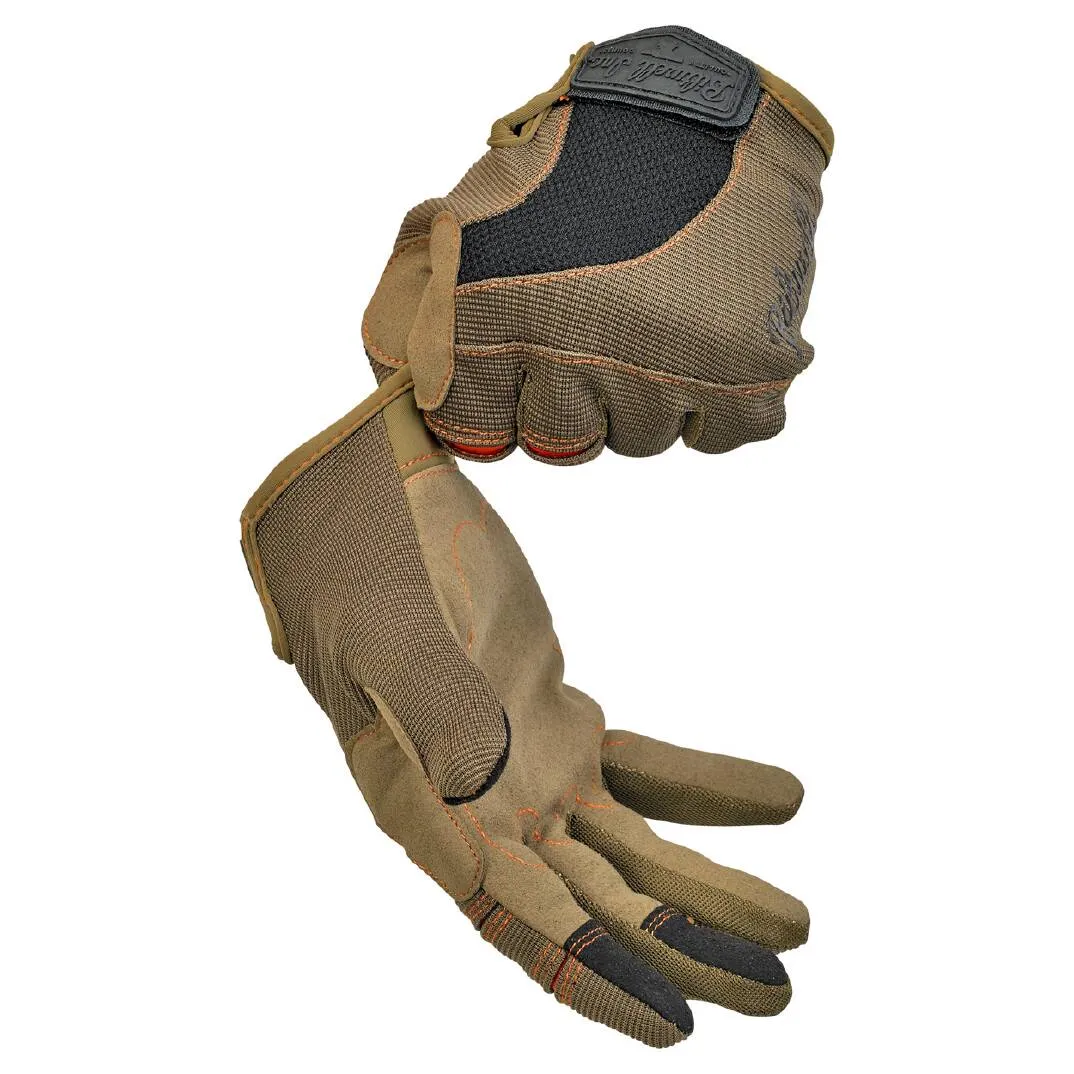 Moto Gloves - Brown/Orange