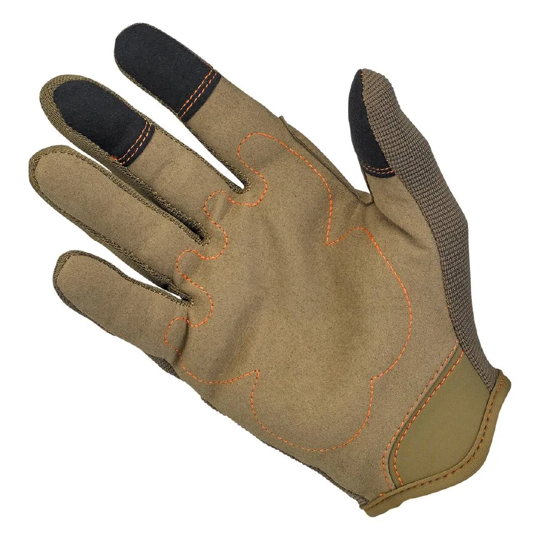 Moto Gloves - Brown/Orange