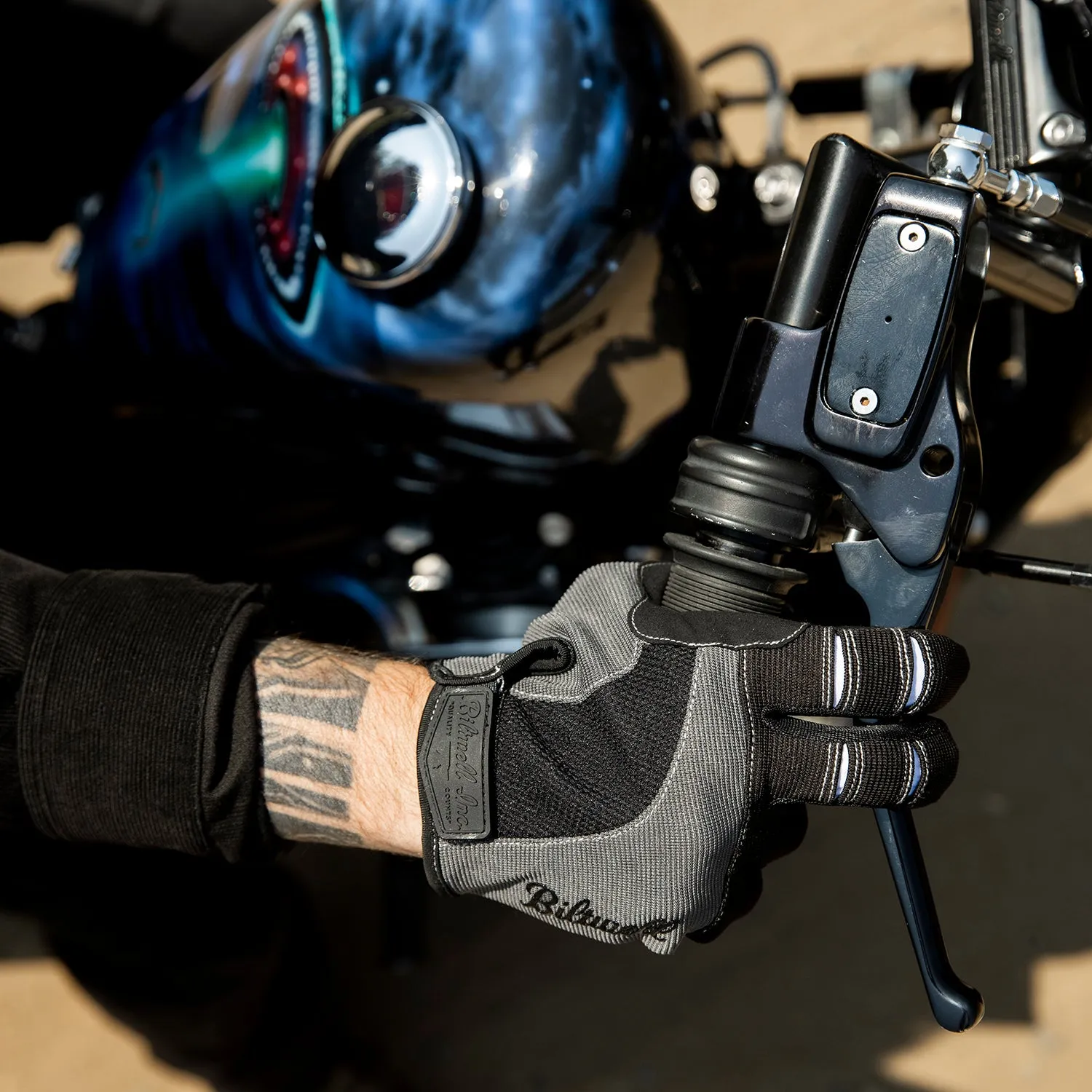 Moto Gloves - Grey/Black